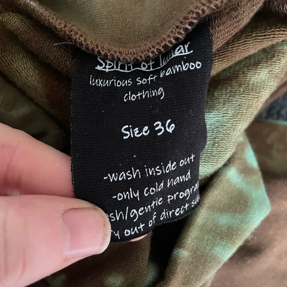 Spirit of Lunar bamboo handmade leggings brown green teal - Picture 2 of 2